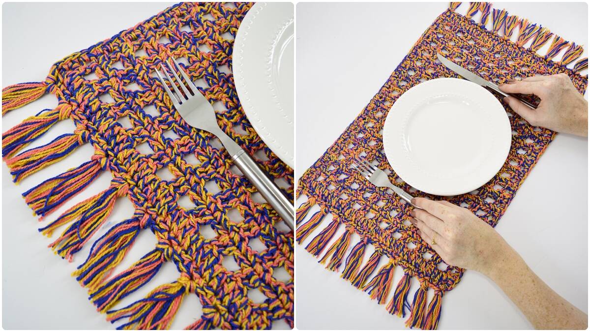 Jogo Americano em Crochê Divertido: Decorando sua Mesa!