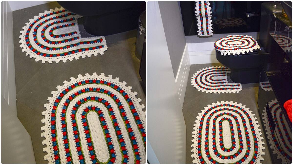 Jogo de Banheiro em Crochê Bahamas: Decoração e Conforto!
