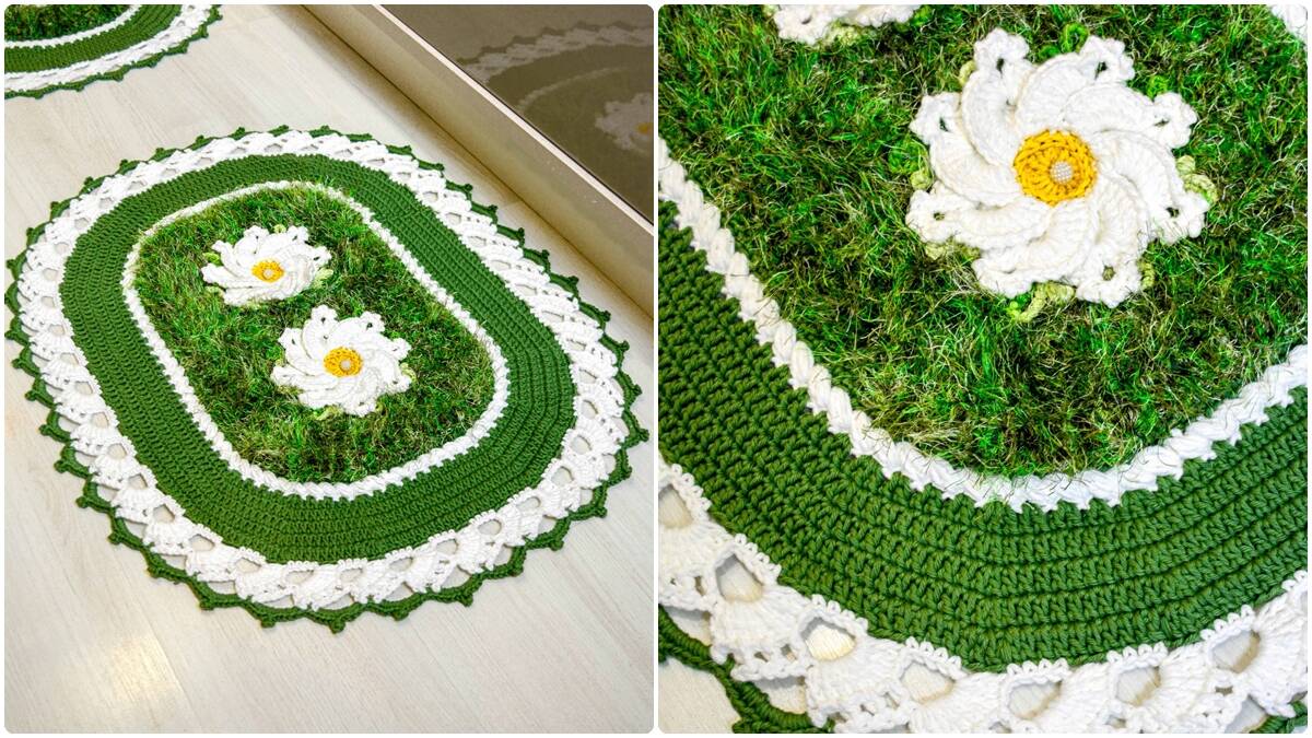 Jogo de Cozinha em Crochê Luxo: Elegância com Personalidade!