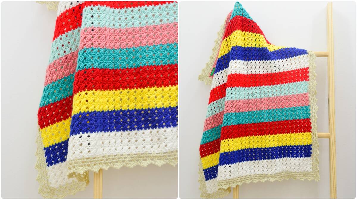 Manta de Crochê Baby: Conforto e Cor para o Seu Bebê!