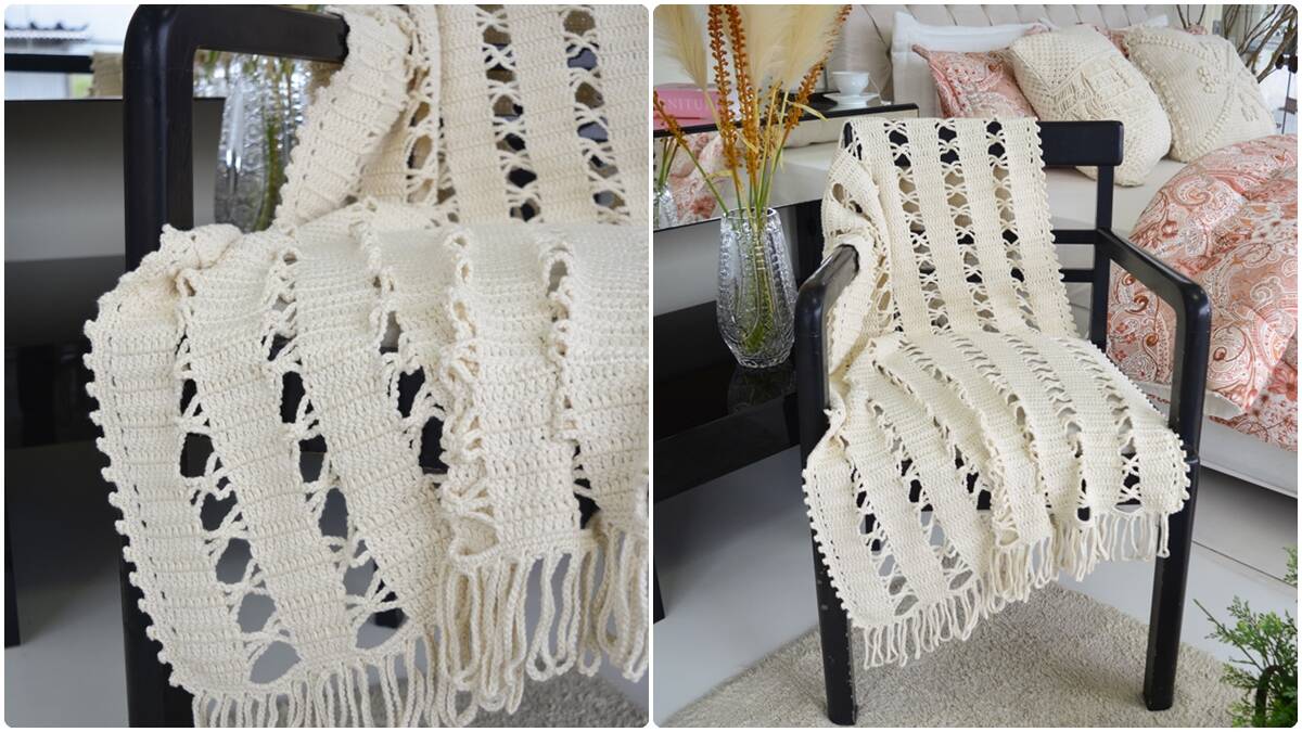 Manta de Crochê Alpe: Peça Simples para Iniciantes!