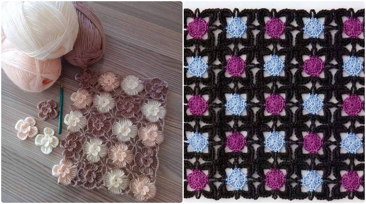 Use Mini Quadrados de Crochê e Crie Peças Únicas e Charmosas!