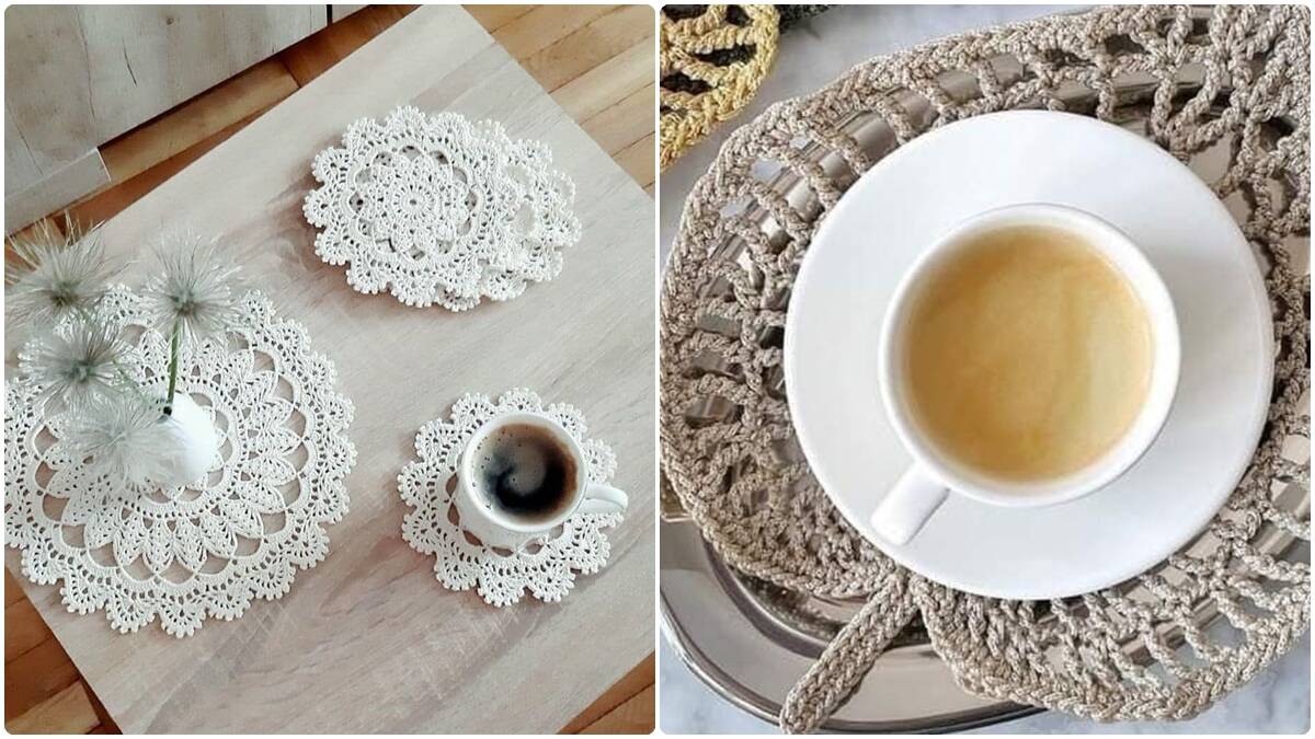 Veja Lindos Porta Copos de Crochê: Peças Charmosas e Elegantes!