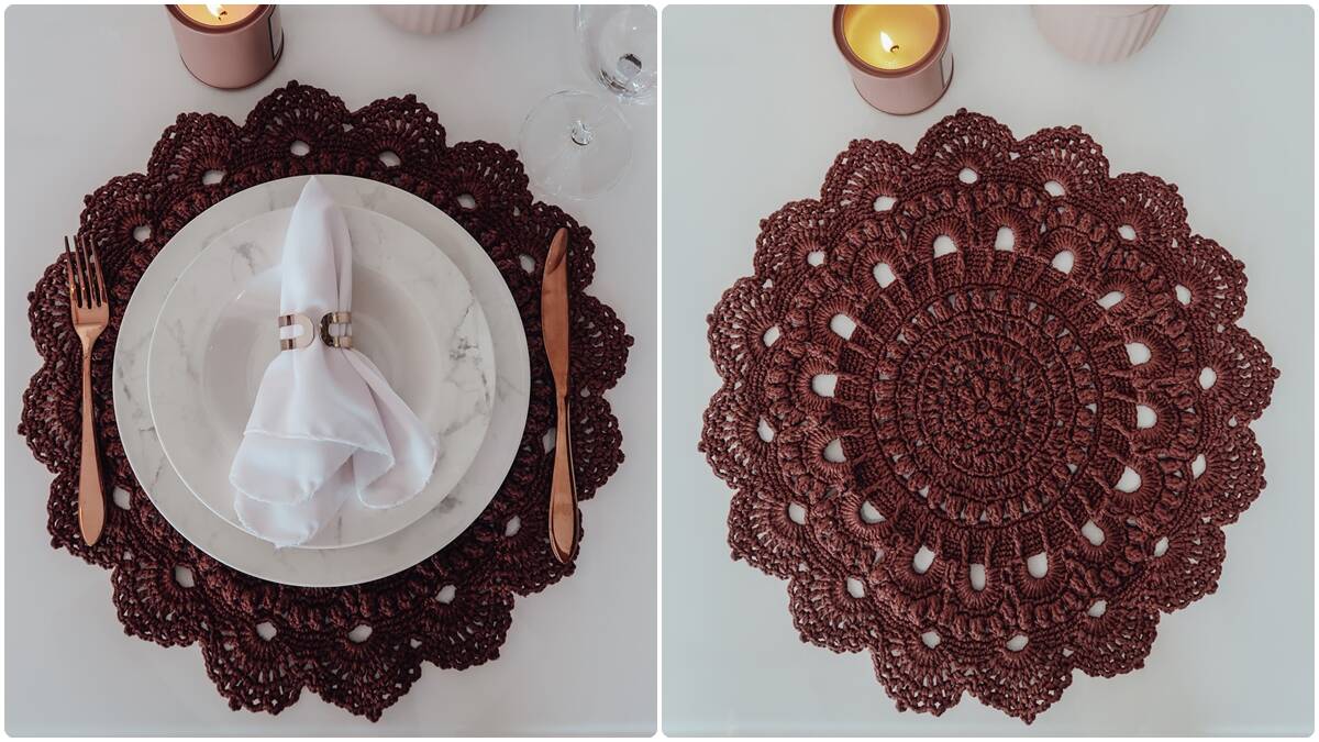Sousplat de Crochê Terracota: Produto Fácil de Vender e Lindo!
