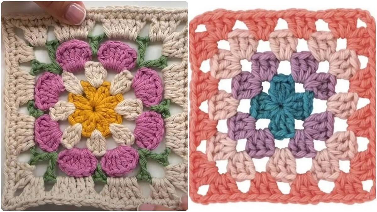 14 Squares de Crochê Incríveis: Crie Peças Lindas e Exclusivas com Criatividade!