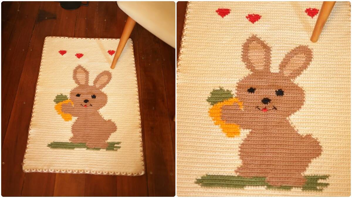 Tapete de Crochê Coelho: Decoração Linda e Rentável!