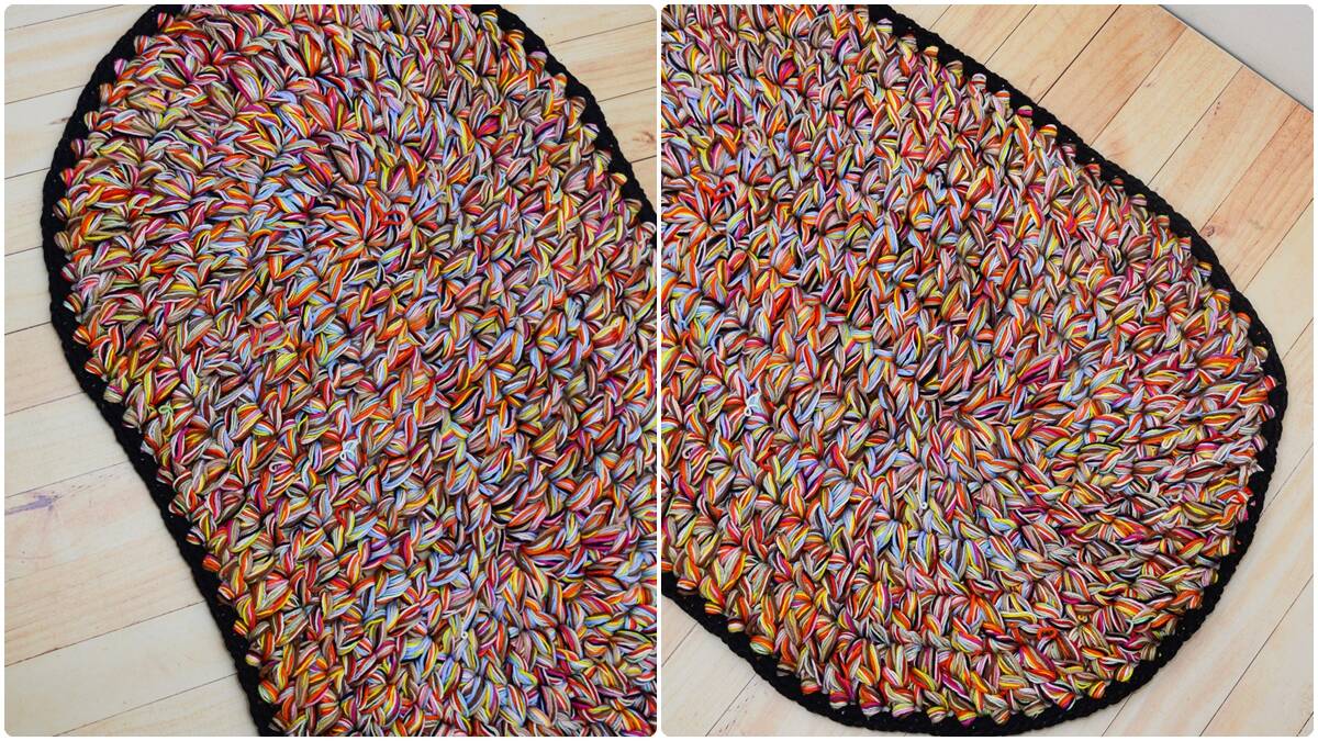Tapete de Crochê Oval Mix: Passe o Tempo com Artesanato!