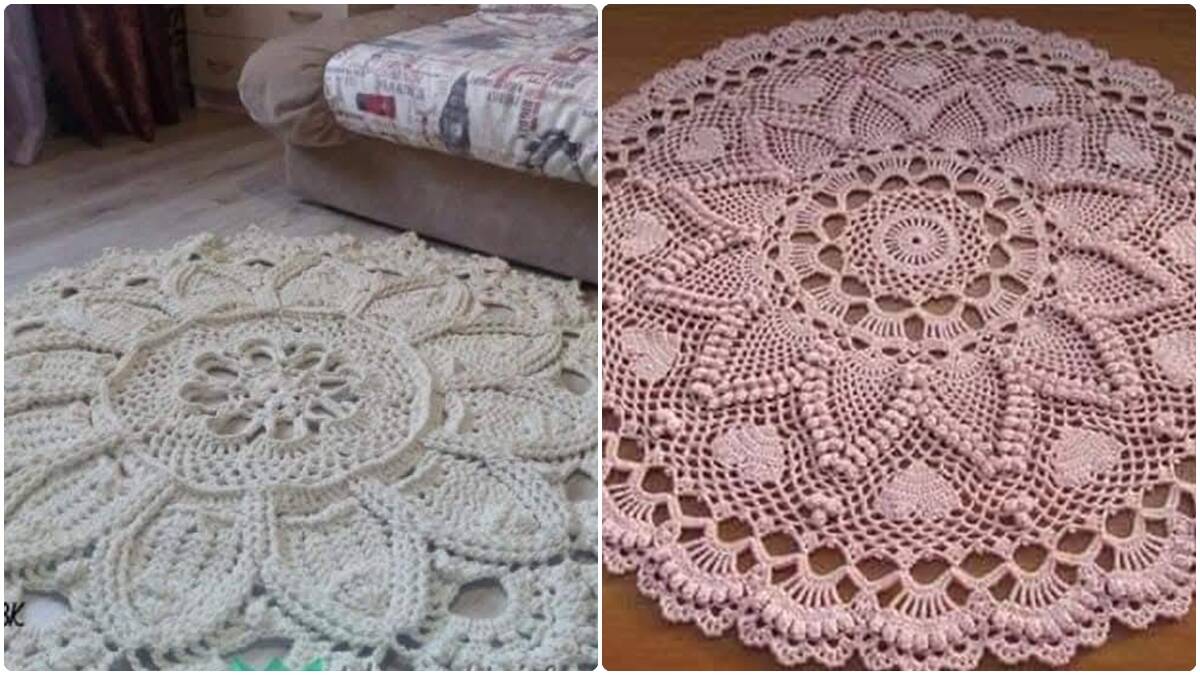 Crie estes tapetes de crochê redondo cheios de elegância e charme!