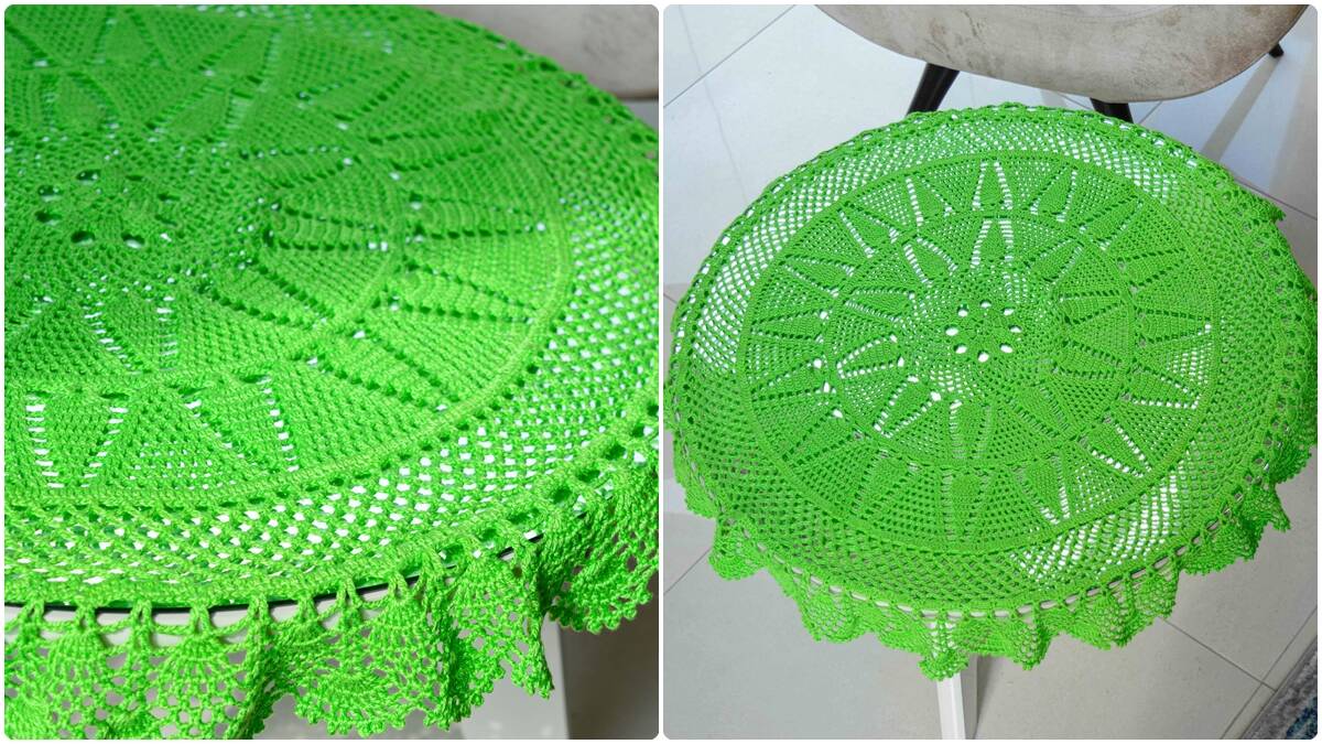 Toalha de Mesa em Crochê Miami: Decoração Vibrante!