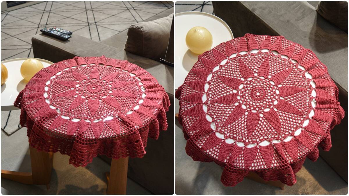 Toalha de Mesa em Crochê Queen: Decoração Elegante!