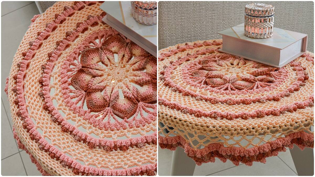 Toalha de Mesa em Crochê Argila: Aprenda a Criar esse Modelo!