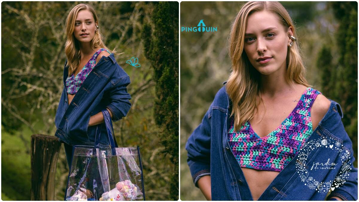 Top de Crochê Violetas: Crie Uma Peça Única e Charmosa!
