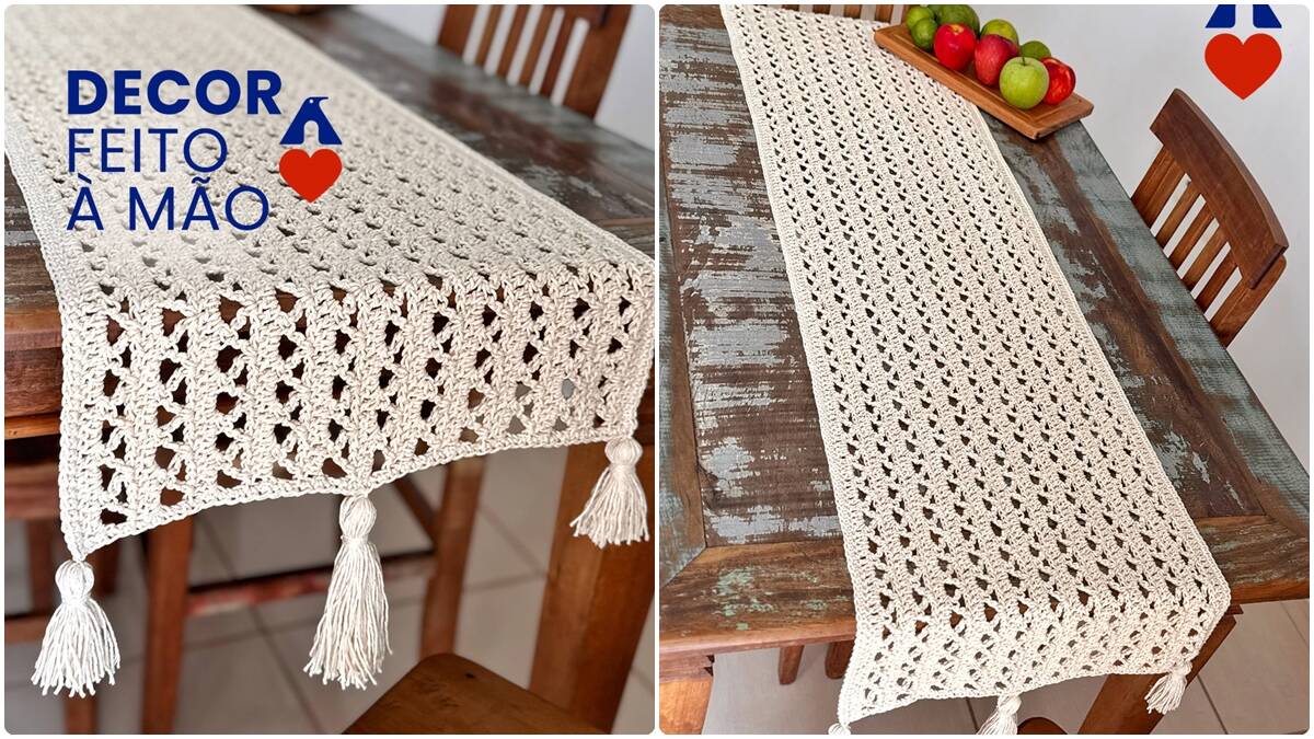 Trilho de Mesa em Crochê Natureza: Peça Fácil com Vídeo Aula!