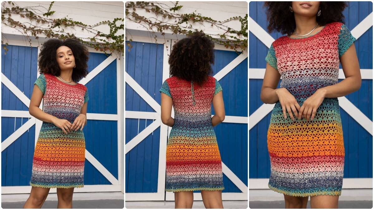 Vestido de Crochê Colors: Crie Uma Peça Exclusiva e Elegante!