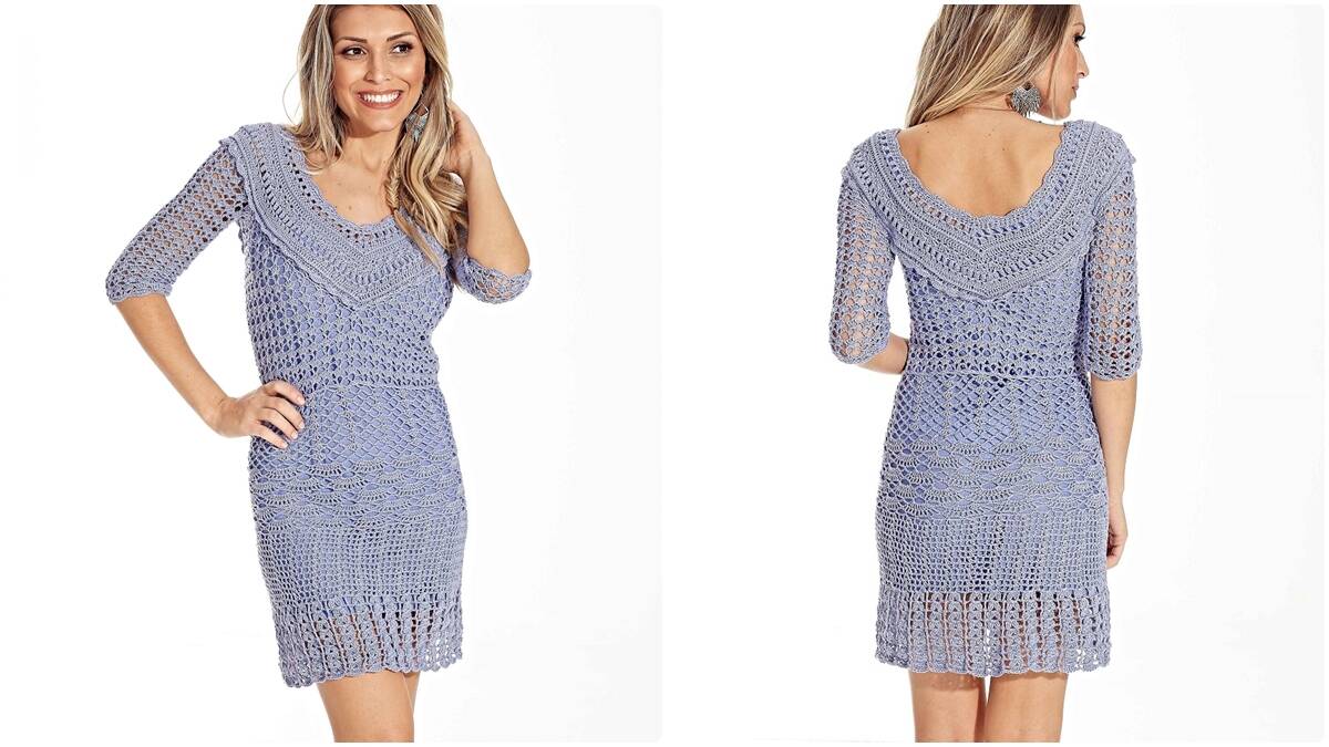 Vestido de Crochê Hortênsia: Crie Esse Modelo Elegante!