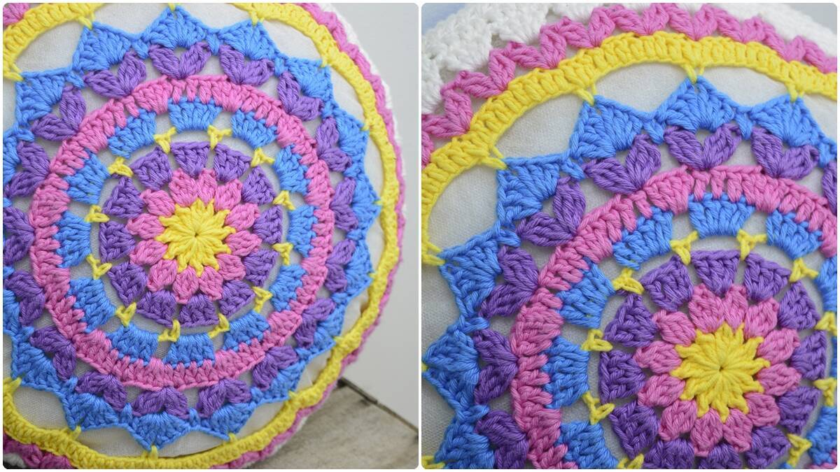 Almofada de Crochê Realce: Peça de Decoração Única!