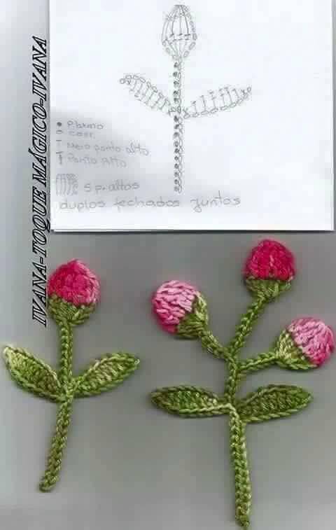flores de crochê