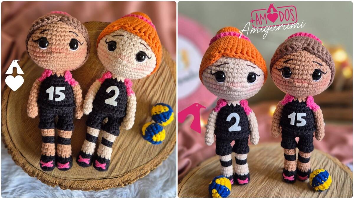 Amigurumi das Jogadoras de Vôlei: Arte e Esporte!
