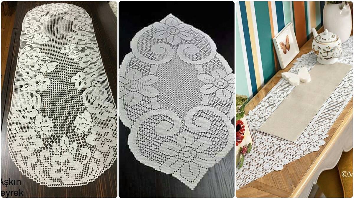 Caminhos de Mesa em Crochê Luxuosos: Um Toque Sofisticado!