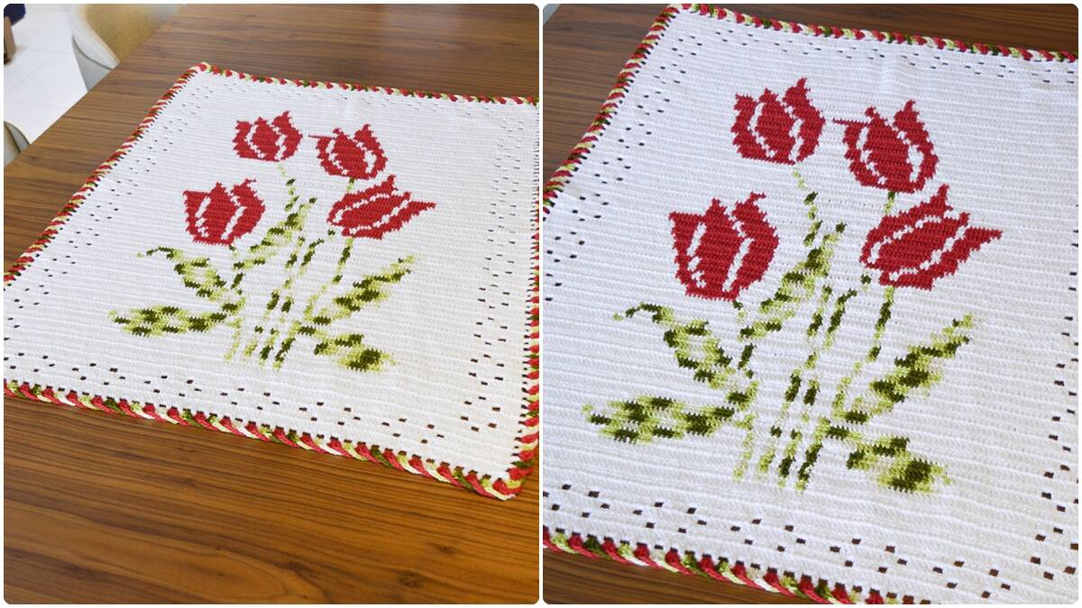 Centro de Mesa em Crochê Amor: Elegância e Carinho!