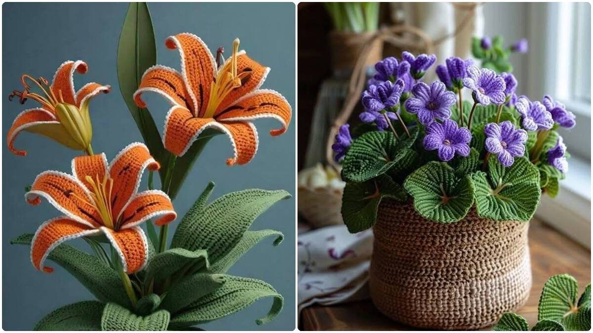 25 Flores e Folhas de Crochê: Delicadeza e Versatilidade na Decoração!