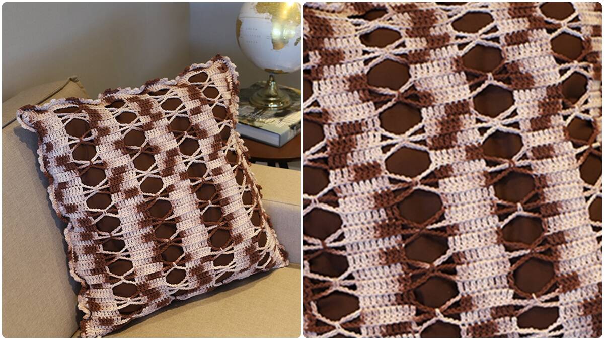 Almofada de Crochê Café: Decoração Elegante e Especial!