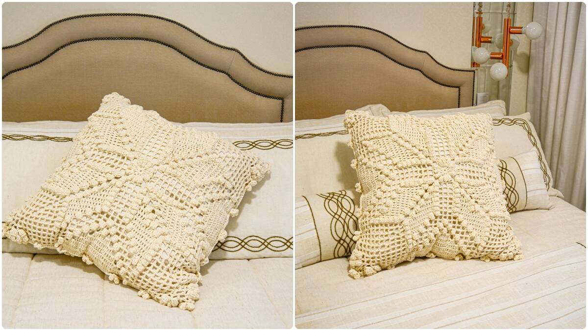 Almofada de Crochê Maxi Natural: Crie uma Peça Linda!