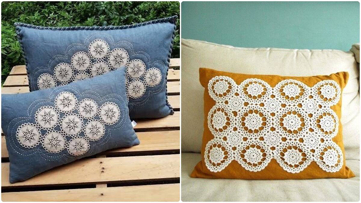 DIY Customização: Almofadas de Tecido com Crochê!