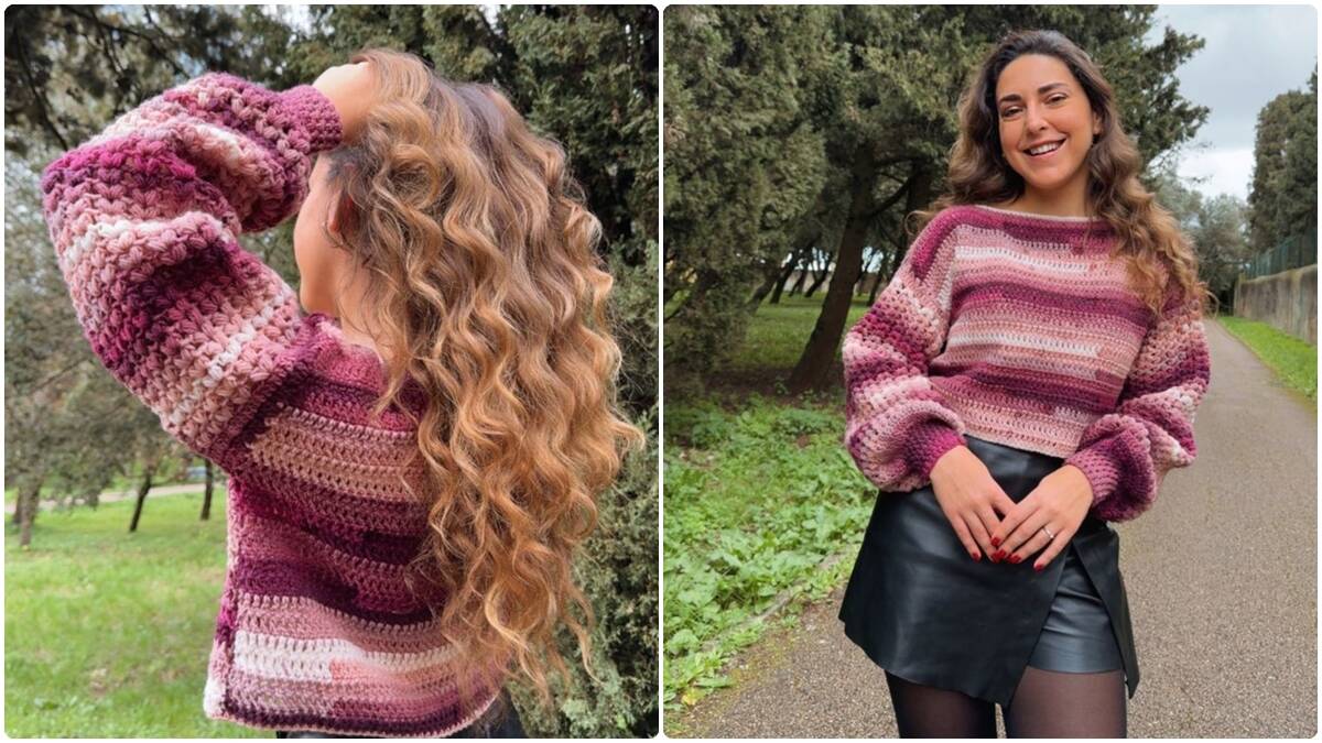 Blusa de Crochê Pétala: Uma Peça Linda para o Outono e Inverno!