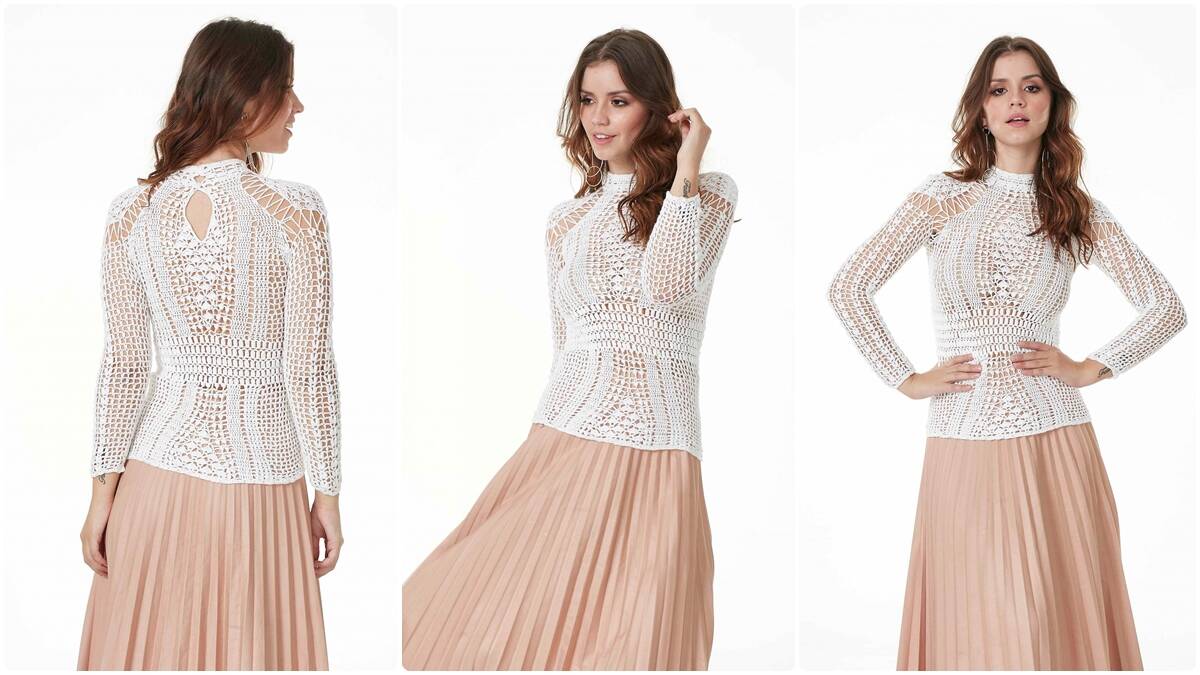 Blusa de Crochê Rendada: Peça Atraente e Charmosa!