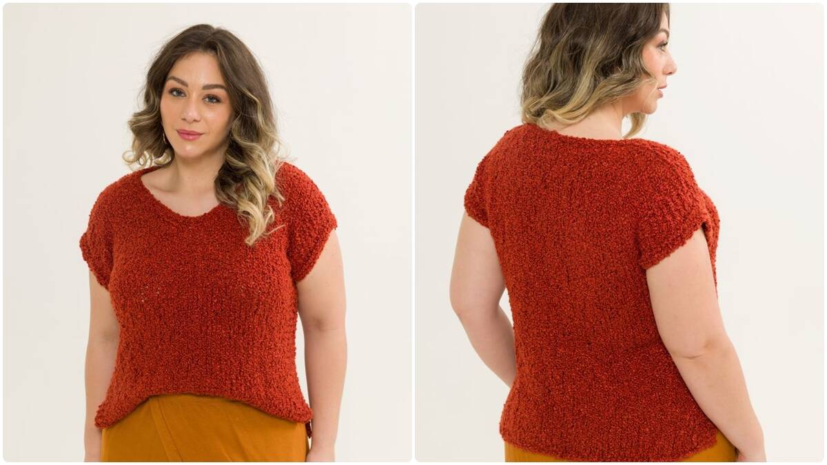 Blusa de Tricô Rubi: Faça esse Modelo Simples e Charmoso!