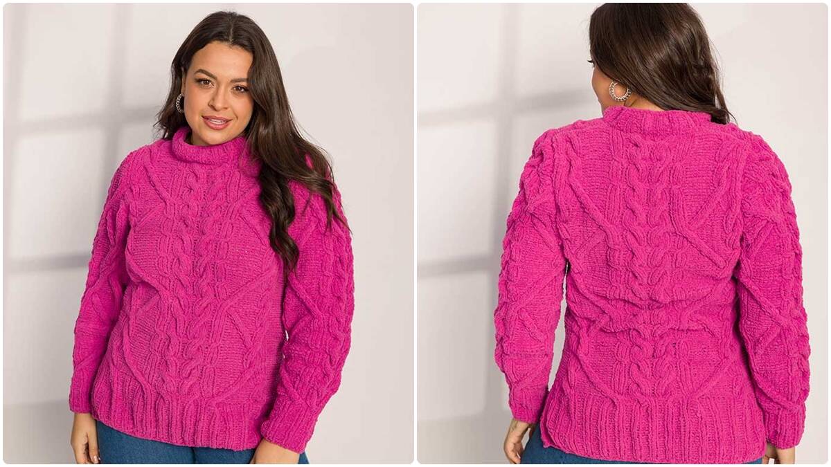 Blusão de Tricô Intenso: Um Modelo Lindo para o Inverno!