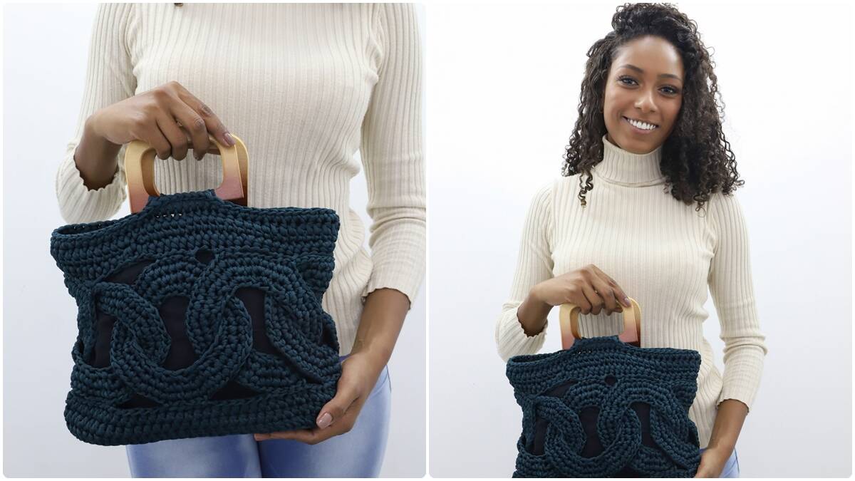 Bolsa de Crochê Esmeralda: Uma Peça Elegante para o Seu Look!