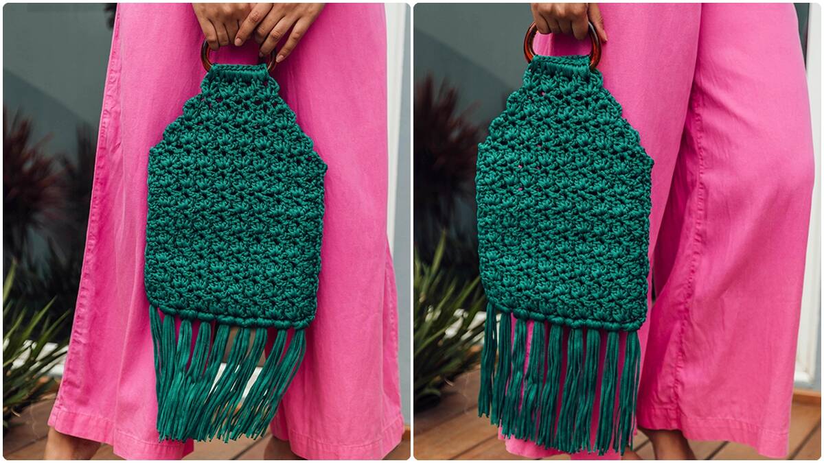 Bolsa de Crochê Alça Tartaruga: Peça Leve para Qualquer Dia!