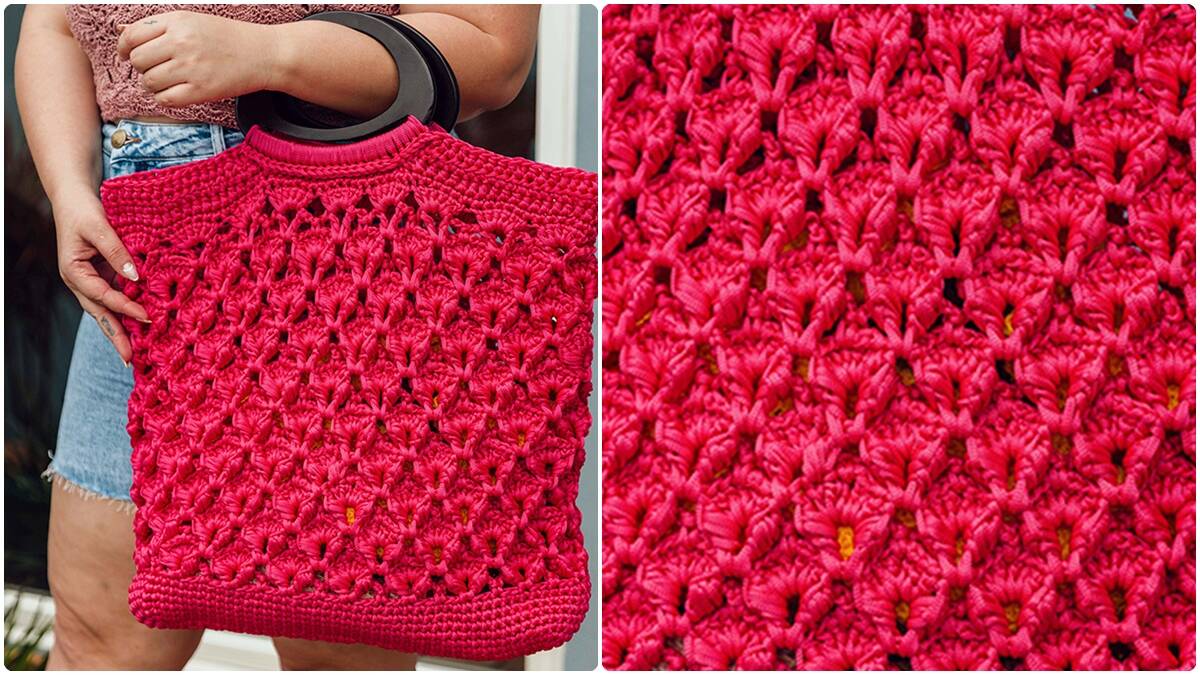 Bolsa de Crochê Pink Náutico: Uma Peça Moderna e Sofisticada!