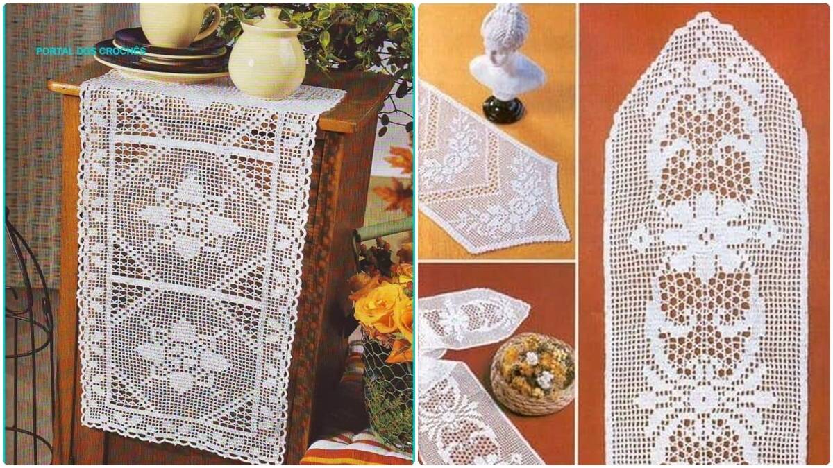Caminhos de Mesa em Crochê: Charme e Tradição à Mesa!