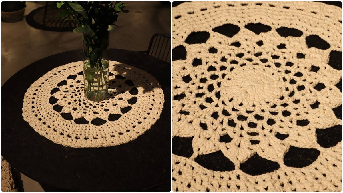 Centro de Mesa em Crochê Ócre: Simples e Sofisticado!