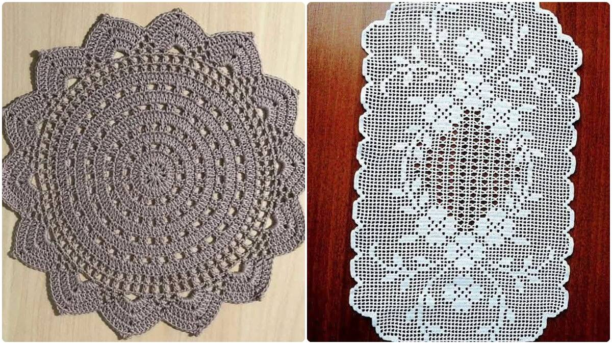 Centros e Caminhos de Mesa em Crochê com Gráficos!