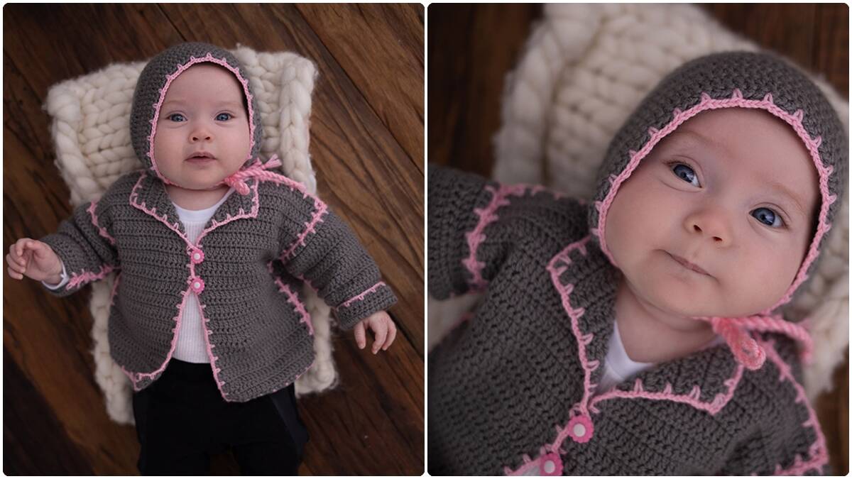 Conjunto de Crochê Infantil Chiclete: Conforto para o Inverno!