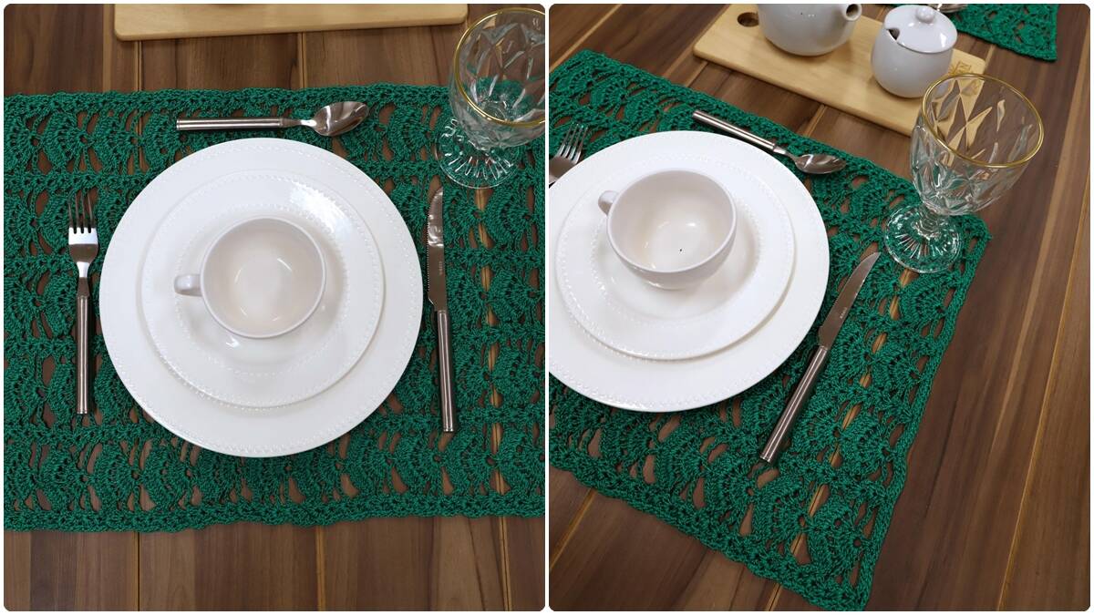 Jogo Americano de Crochê Esperança: Peças Lidas e Elegantes!