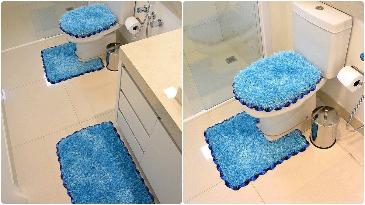 Jogo de Banheiro em Crochê Oceano: Peças Lindas para Decorar!