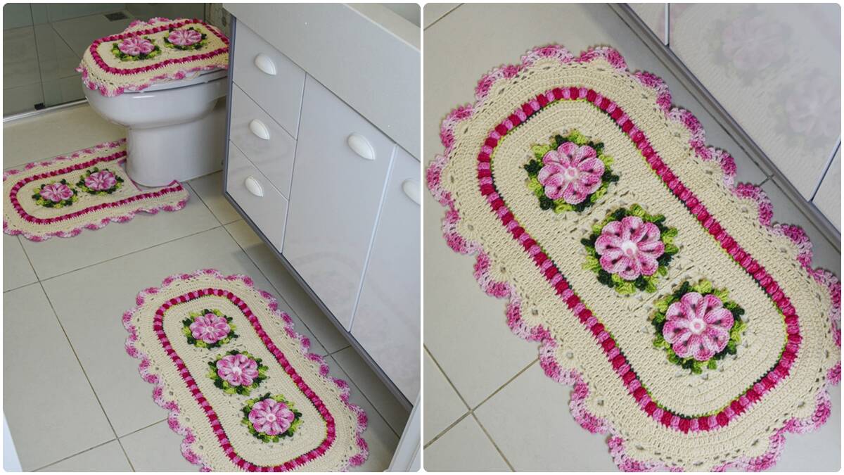 Jogo de Banheiro em Crochê Dalila: Decore o Seu Banheiro!