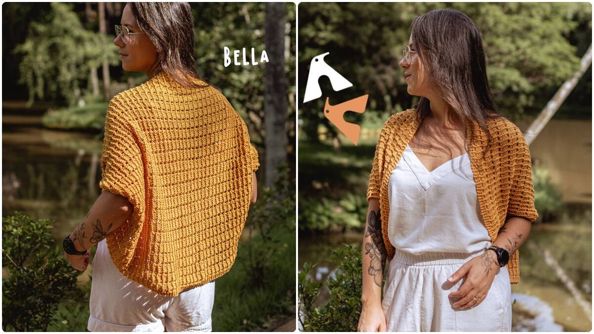 Kimono em Tricô Citrino: Peça Exclusiva e Charmosa!