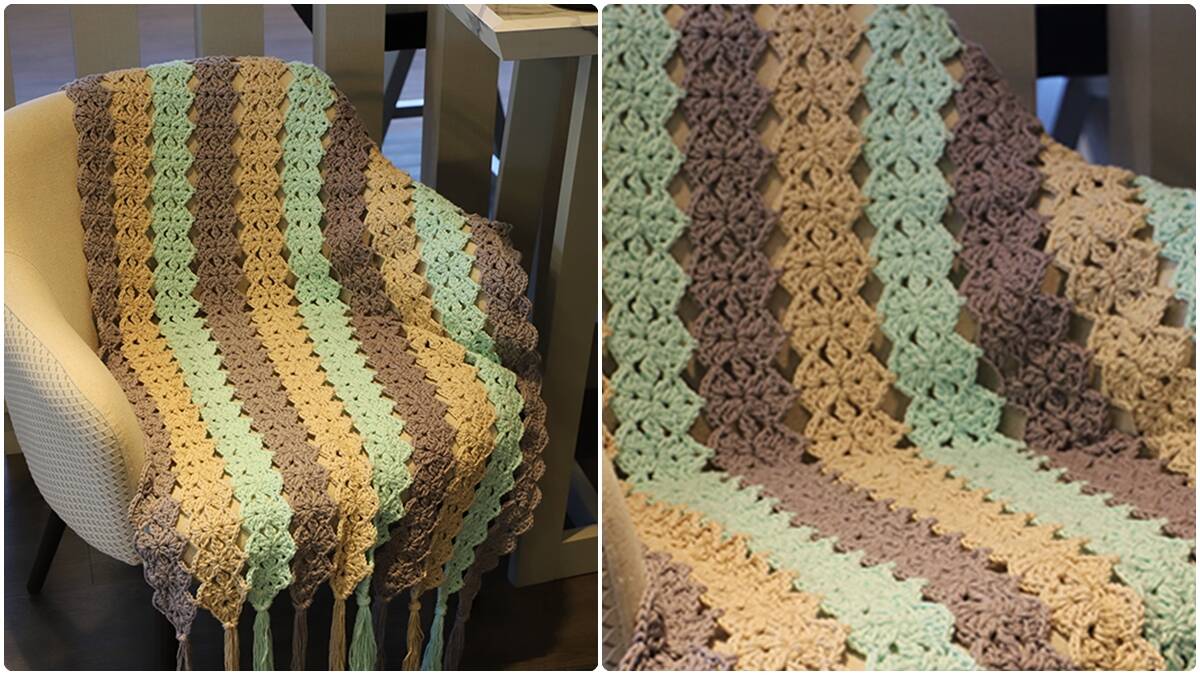 Manta de Crochê Candy: Peça Cheia de Aconchego e Conforto!