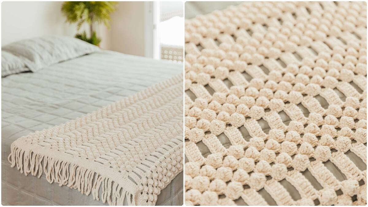 Peseira de Crochê Natural: Simplicidade e Elegância!