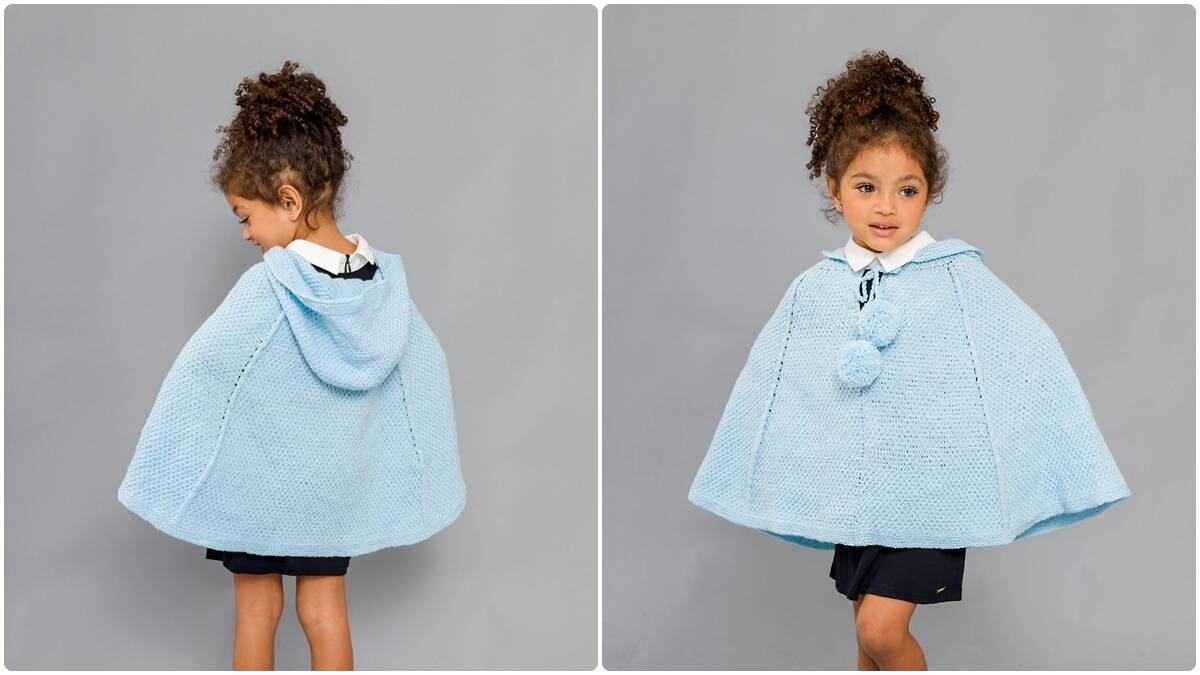 Poncho de Crochê Infantil com Capuz: Fofura e Conforto!