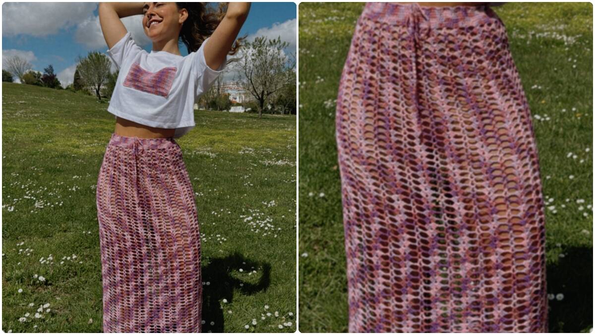 Saia de Crochê Frapê de Uva: Um Modelo Leve e Charmoso!