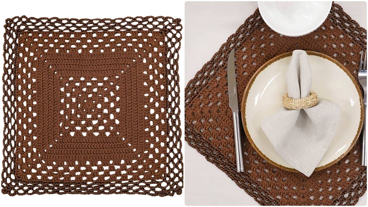 Sousplat de Crochê Quadrado Café: Como Fazer o Seu?