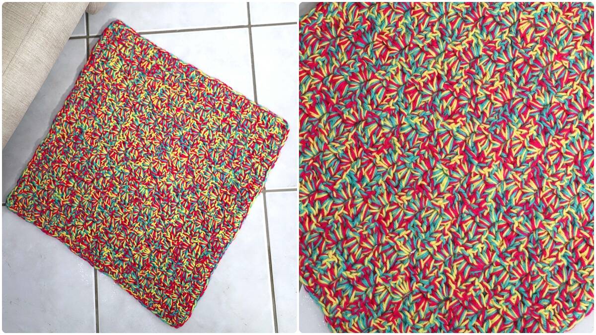 Tapete de Crochê Jaspe: Decoração Colorida e Charmosa!