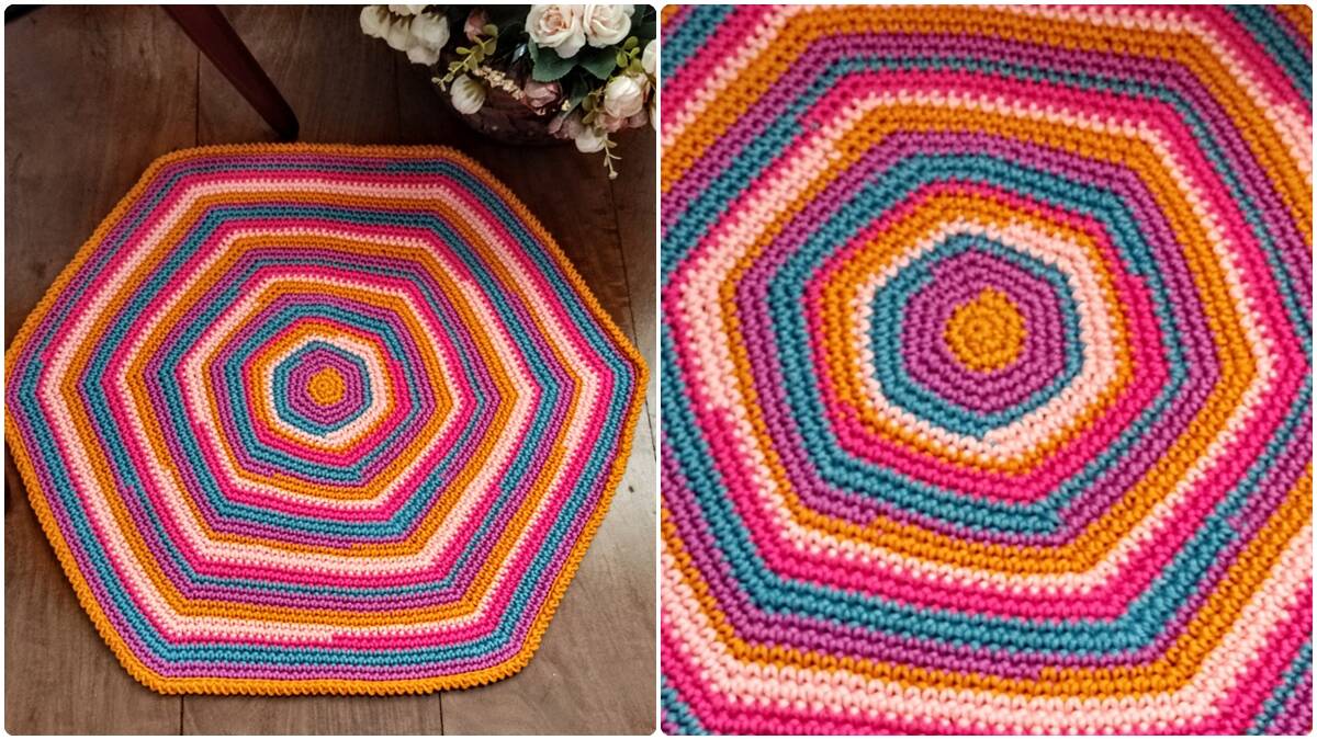 Tapete de Crochê Magia Hexagonal: Aprenda a Fazer o Seu!